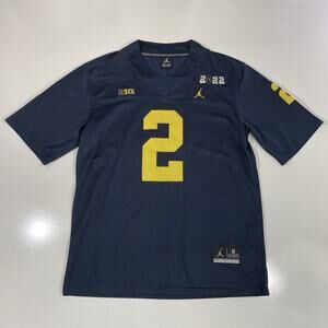 Jordan Michigan Wolverines Blake Corum #2 Football Jersey Big Ten Patch M
